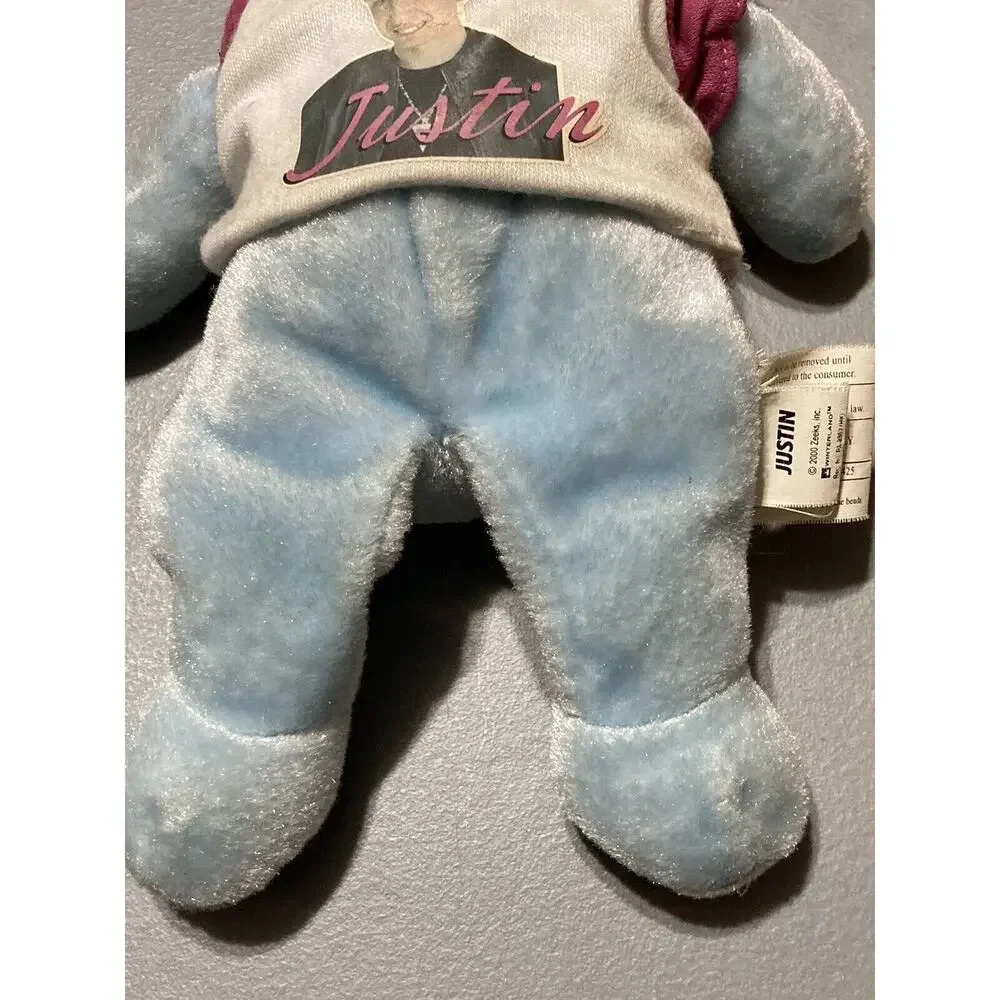 NSYNC Justin Blue‎ Bear Beanie Plush ~ Vintage 2000